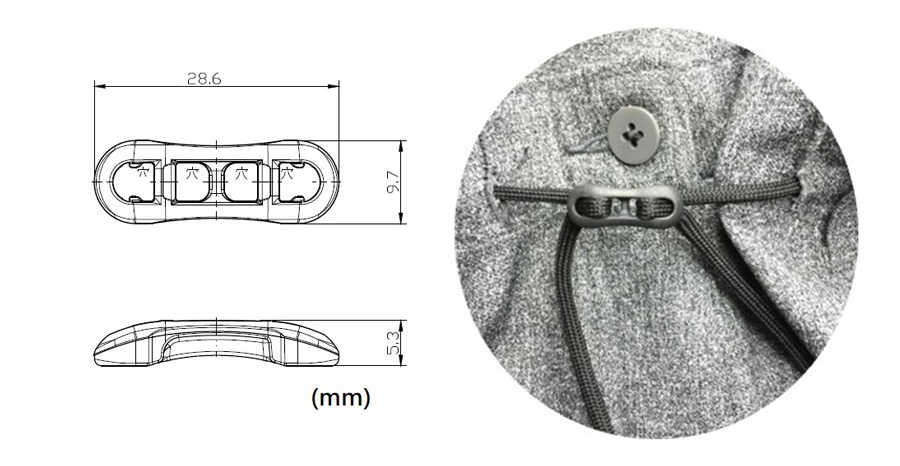 Recycled Plastic Adjustable Strap Buckle A-296